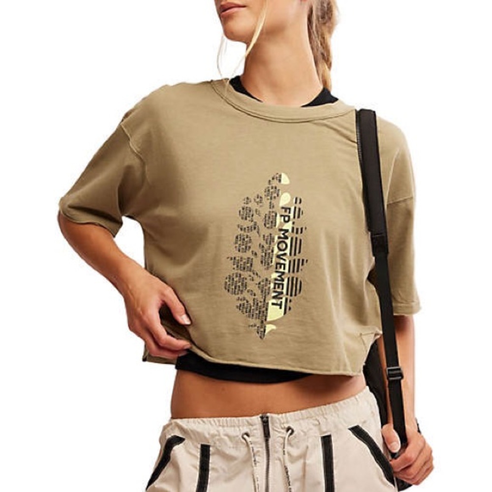 NWT Free People Movement Inspire Buti Logo Tee